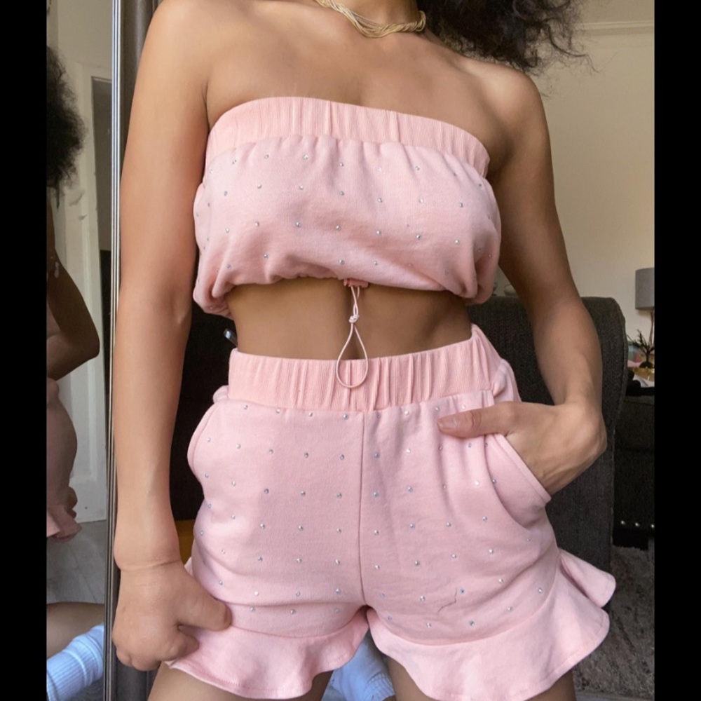 Diamond studded 2 piece set